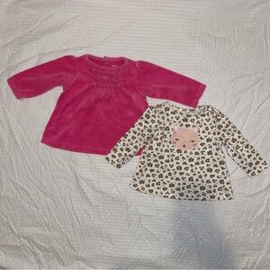 Carter's Pink and White Baby Tops